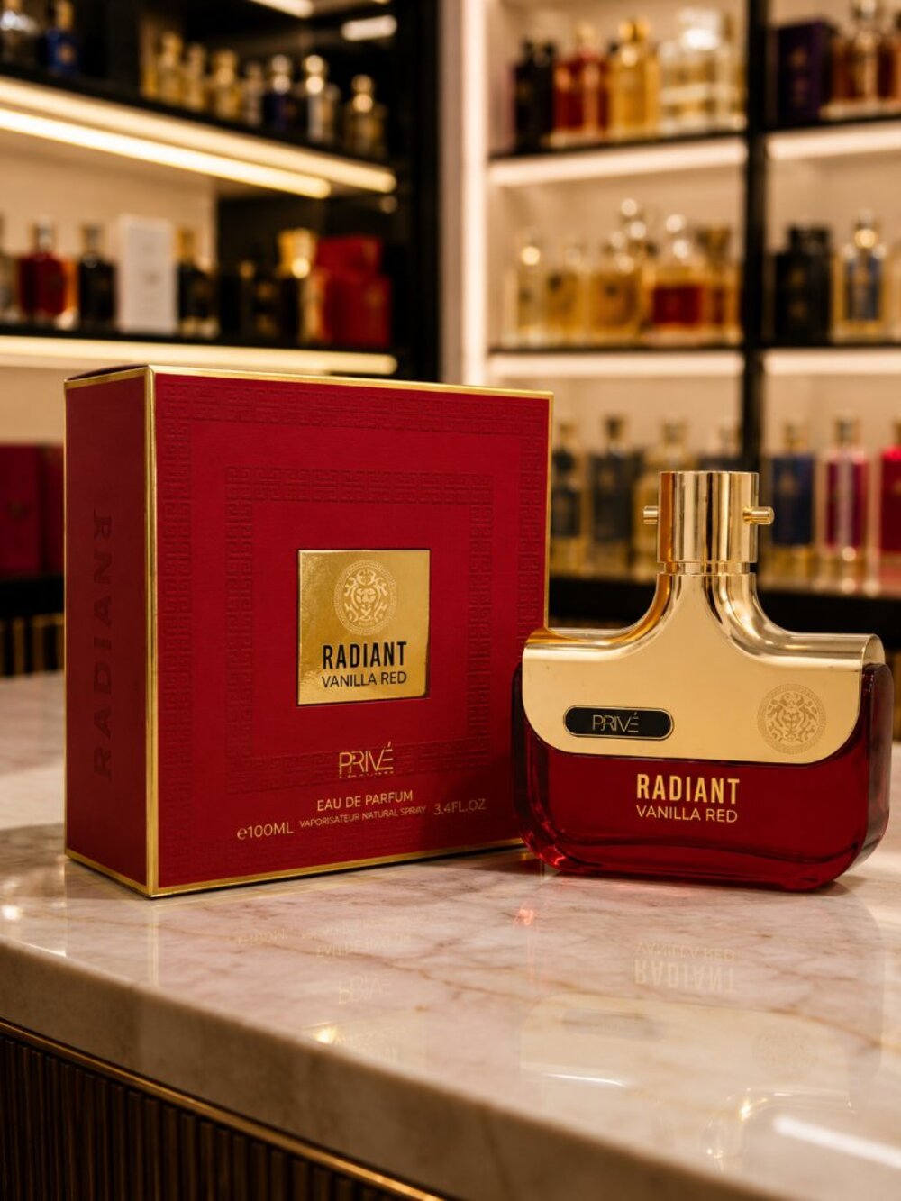 PRIVE Radiant Vanilla Red Eau De Parfum (unisex) more woman 100ML 3.4Fl,Oz